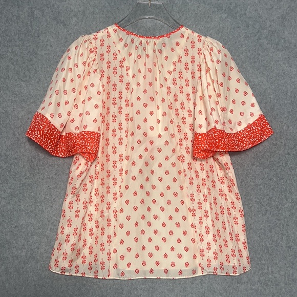 Rebecca Taylor Silk Block Mix Boho Blouse NWT SZ 0 - Picture 5 of 8